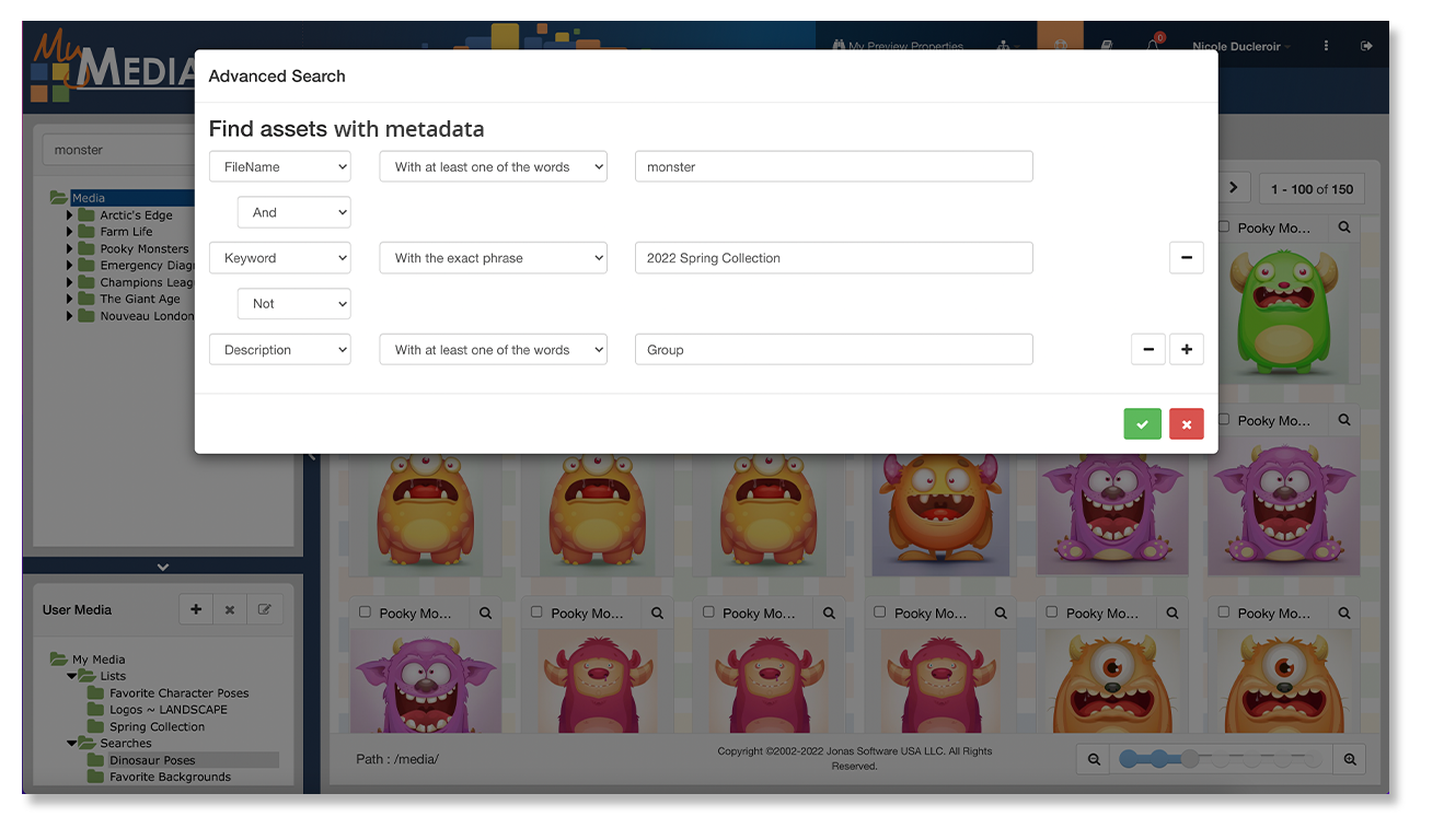 Advanced Search digital asset management for brand licensing