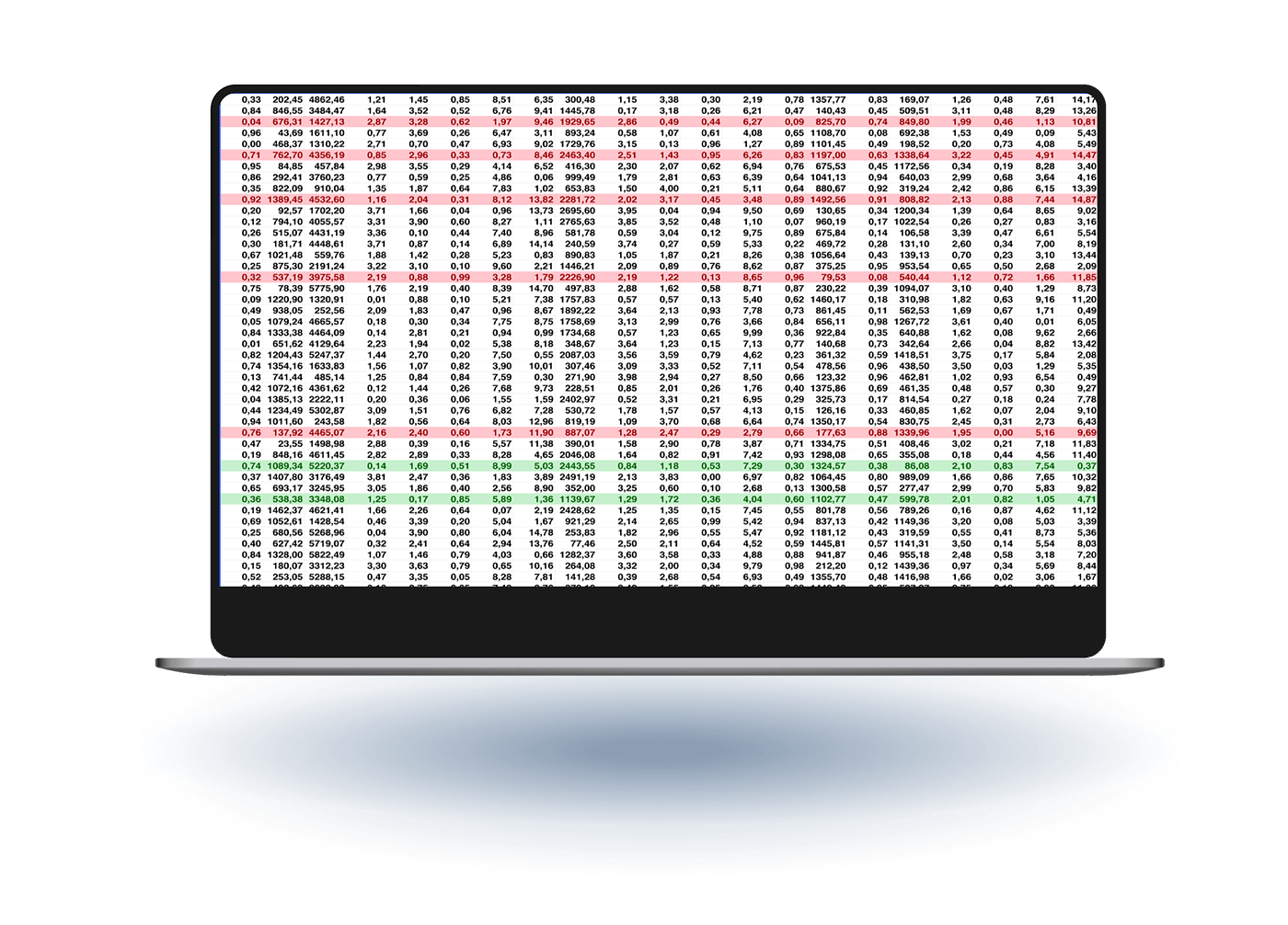 Spreadsheet-in-laptop